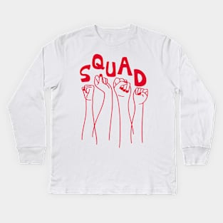 Squad - Feminist Women of Color - Future of America Kids Long Sleeve T-Shirt